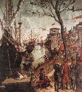 CARPACCIO, Vittore The Arrival of the Pilgrims in Cologne d oil painting reproduction